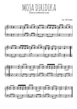 Téléchargez l'arrangement pour piano de la partition de Moja Diridika en PDF